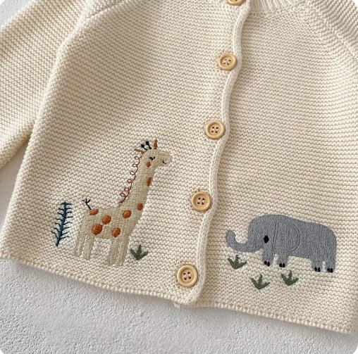 Knit Embroidered Cotton Sweater