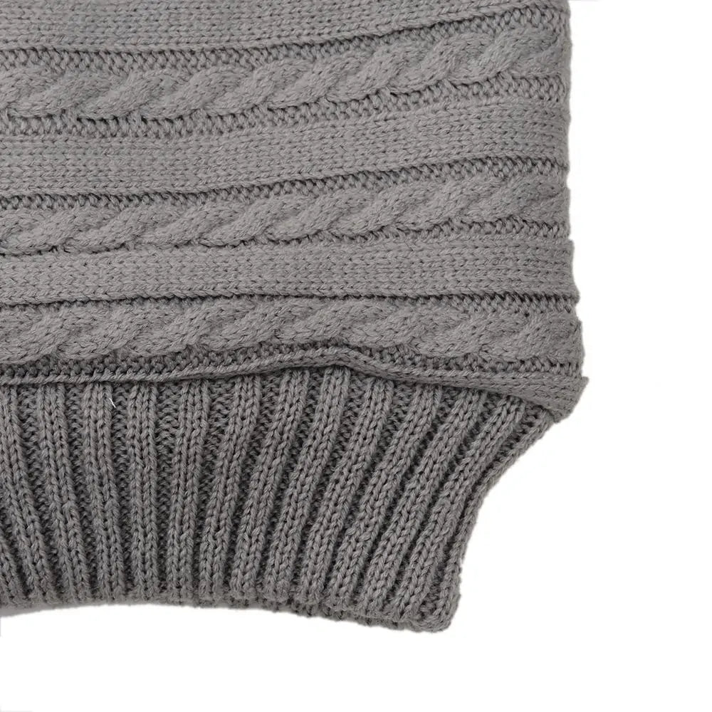 Knitted Button Snuggle Blanket