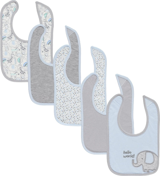 5-Pack Baby Bibs for Drooling Teething and Feeding