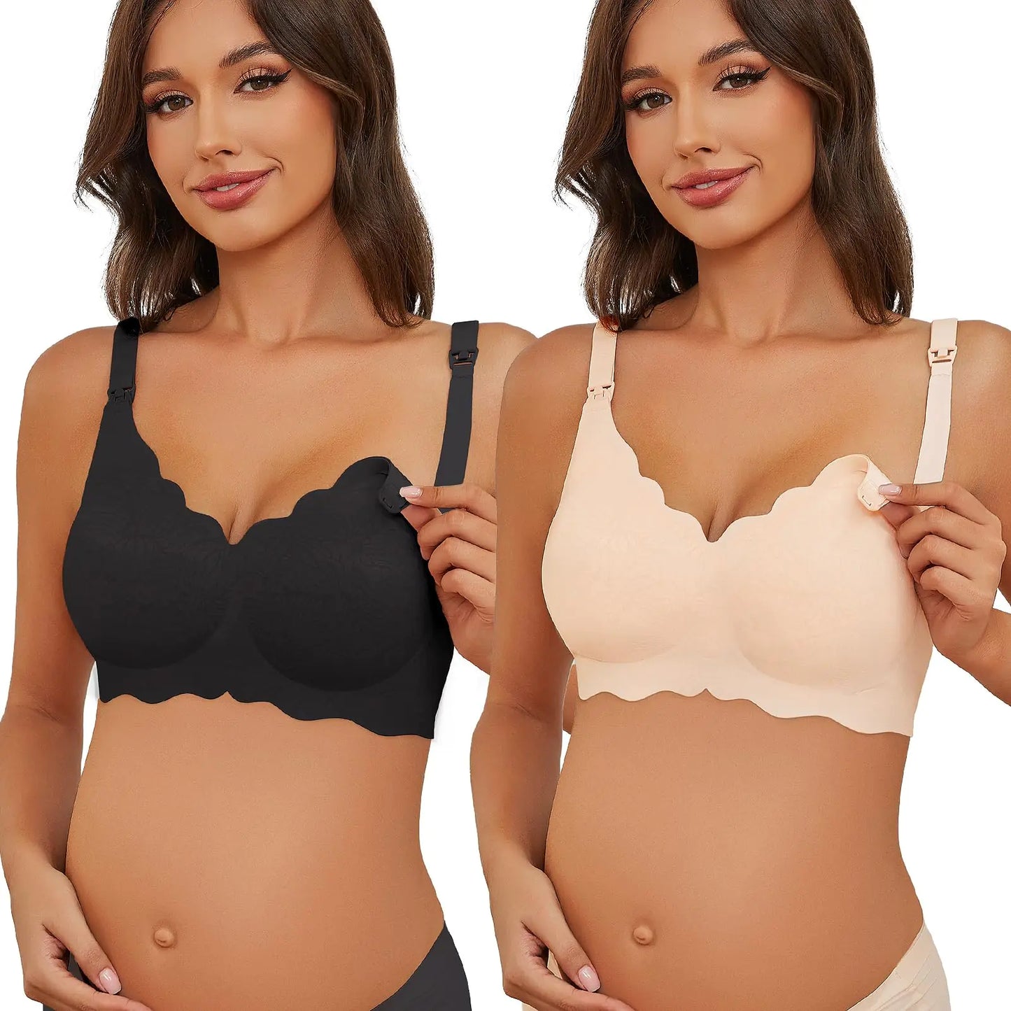 2 Pack Floral Nursing Bras