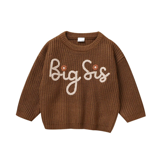 Big Sister Embroidered Knit Sweater