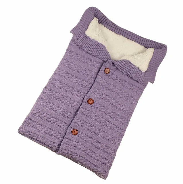 Knitted Button Snuggle Blanket