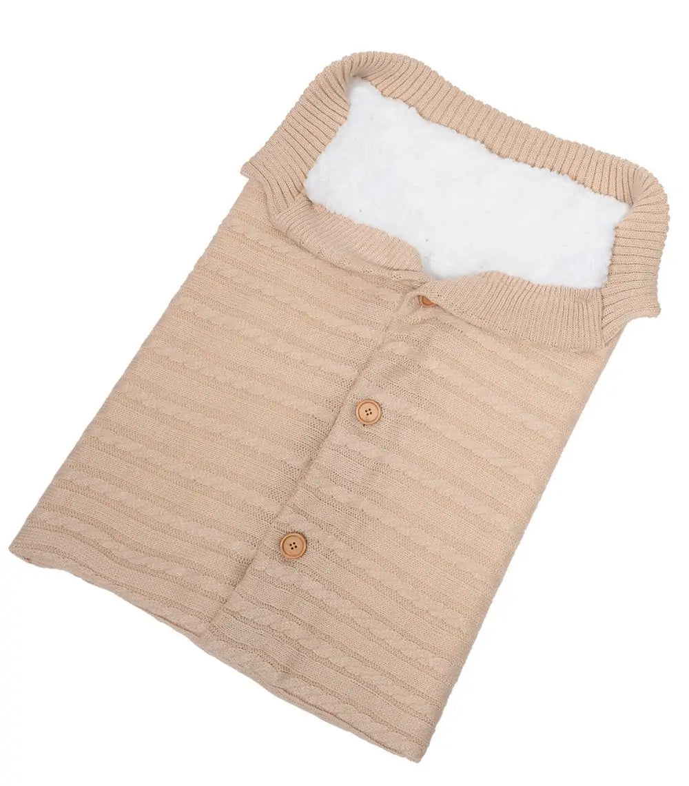 Knitted Button Snuggle Blanket