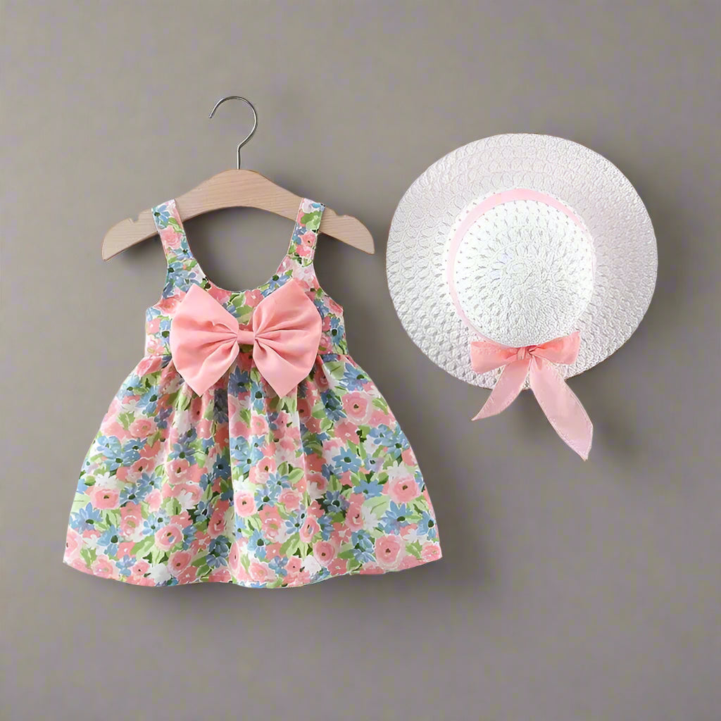 Floral Sundress And Hat Set