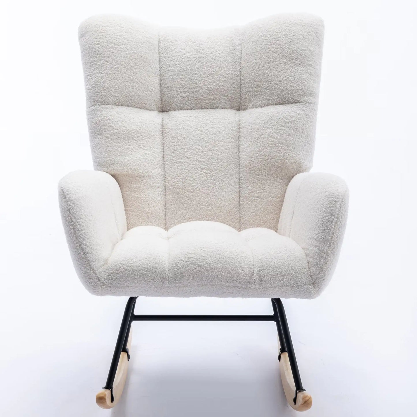 Soft Teddy Fabric Rocking Chair