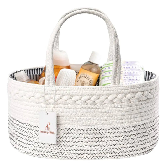 Luxury Rope Nappy Caddy Organiser