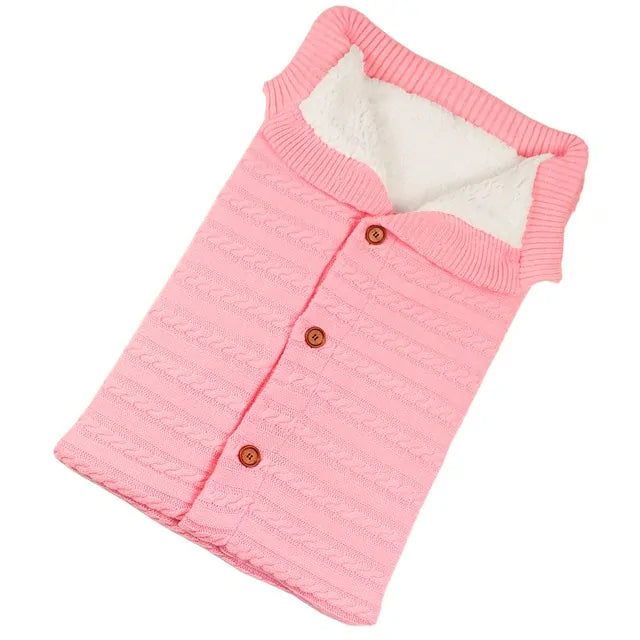 Knitted Button Snuggle Blanket