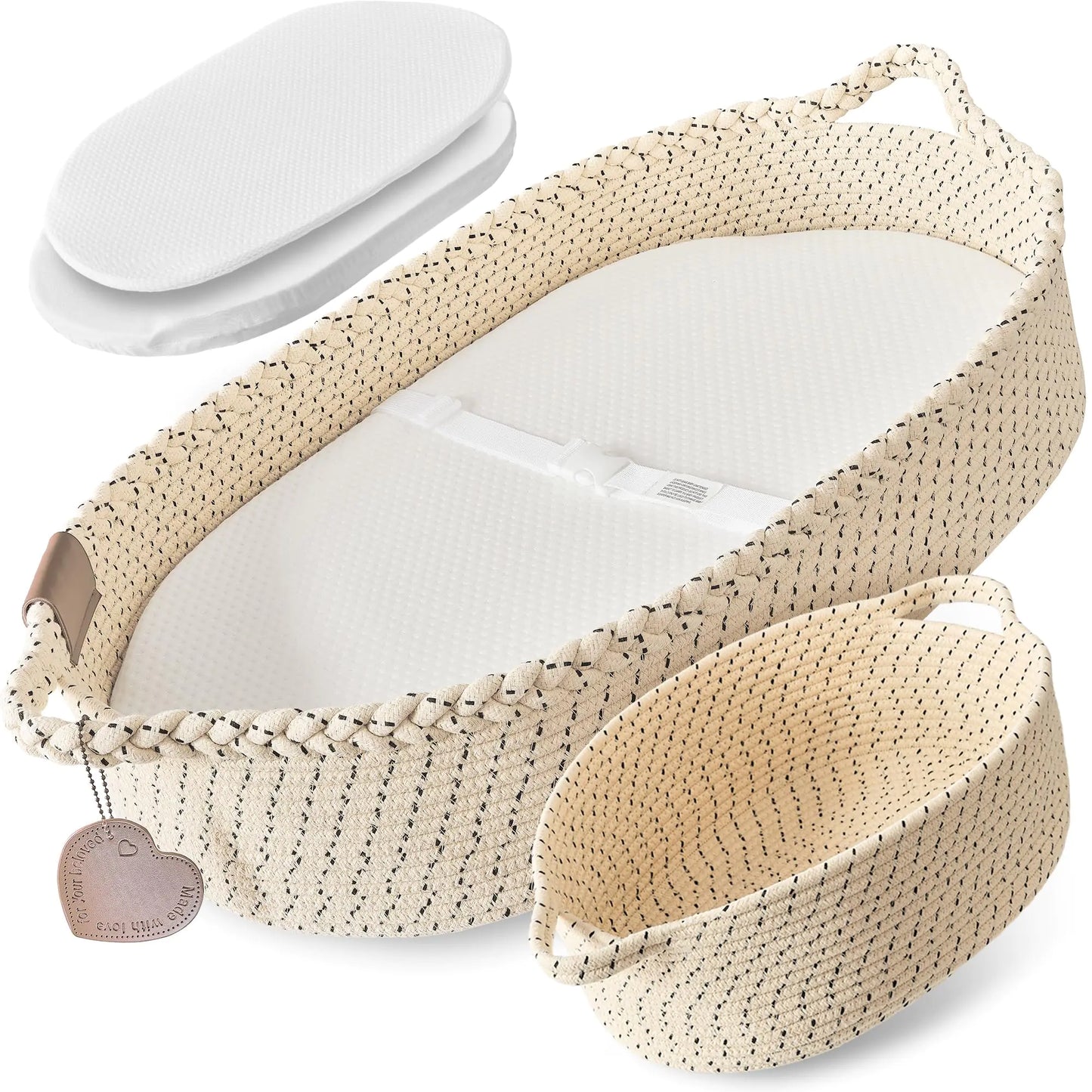 Braided Changing Basket Set With Matching Caddy
