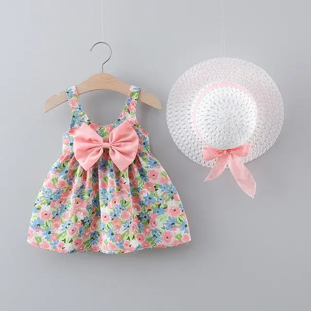 Floral Sundress And Hat Set