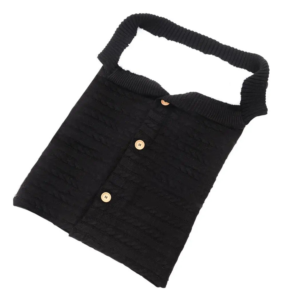 Knitted Button Snuggle Blanket