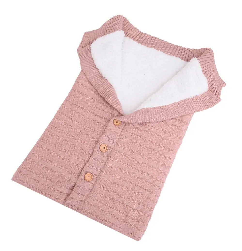 Knitted Button Snuggle Blanket