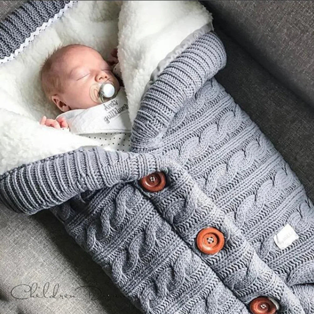 Knitted Button Snuggle Blanket