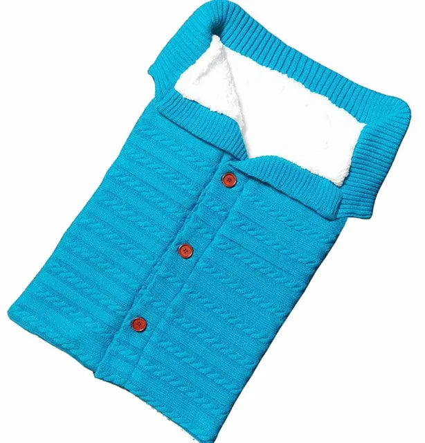 Knitted Button Snuggle Blanket