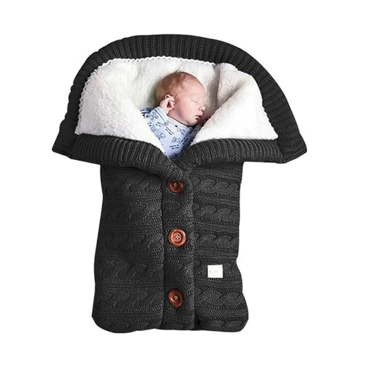 Knitted Button Snuggle Blanket