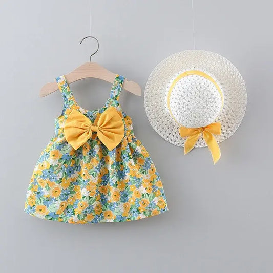 Floral Sundress And Hat Set
