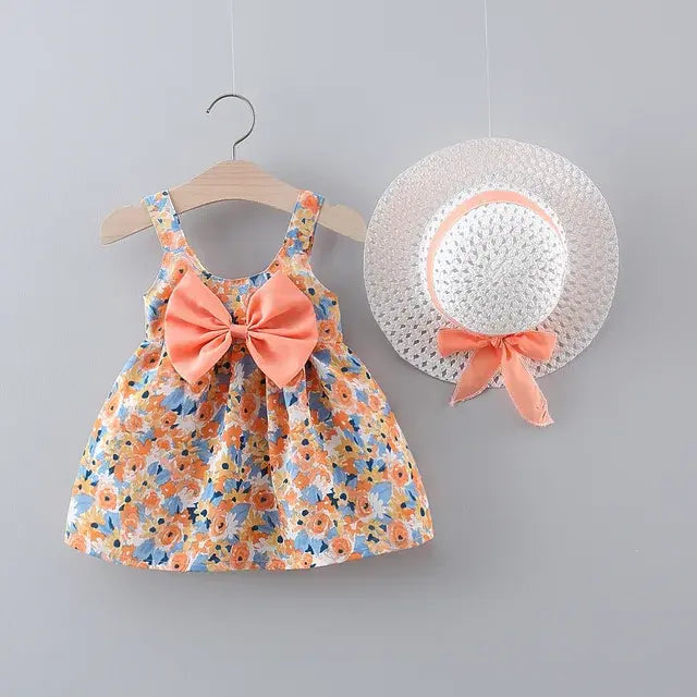 Floral Sundress And Hat Set