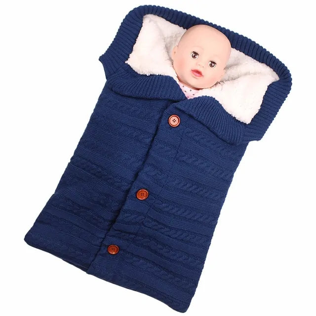 Knitted Button Snuggle Blanket