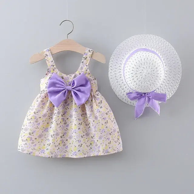 Floral Sundress And Hat Set