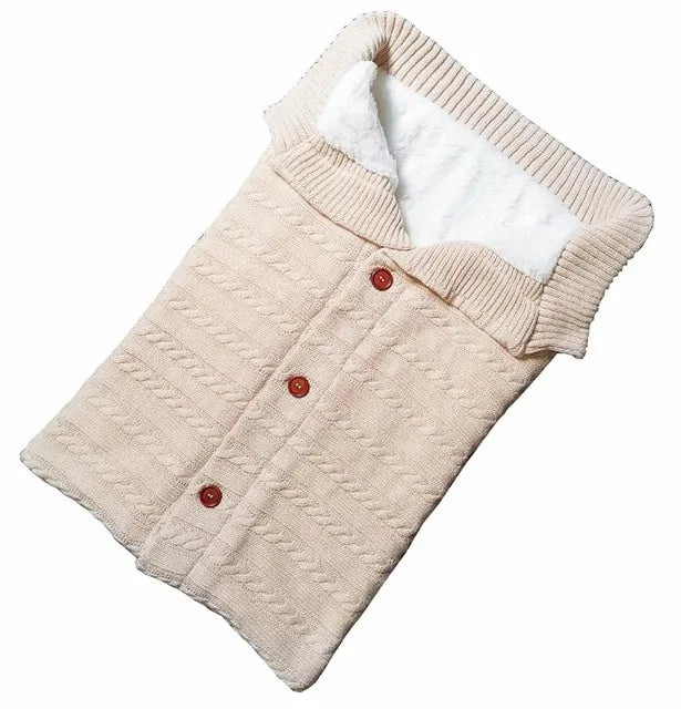 Knitted Button Snuggle Blanket