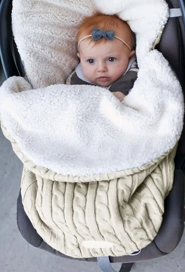 Knitted Button Snuggle Blanket
